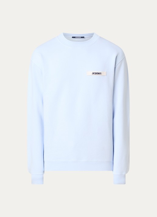 Jacquemus Sweater met logo - voorkant 4 lichtblauw