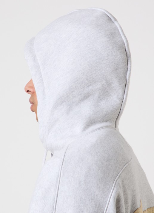 Jacquemus Sweatvest met capuchon en logoborduring - detail 2 grijsmele