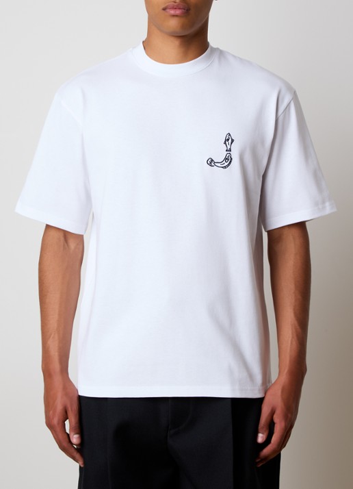 Jacquemus T-shirt met logo- en backprint - achterkant 3 wit