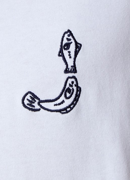 Jacquemus T-shirt met logo- en backprint - detail 2 wit