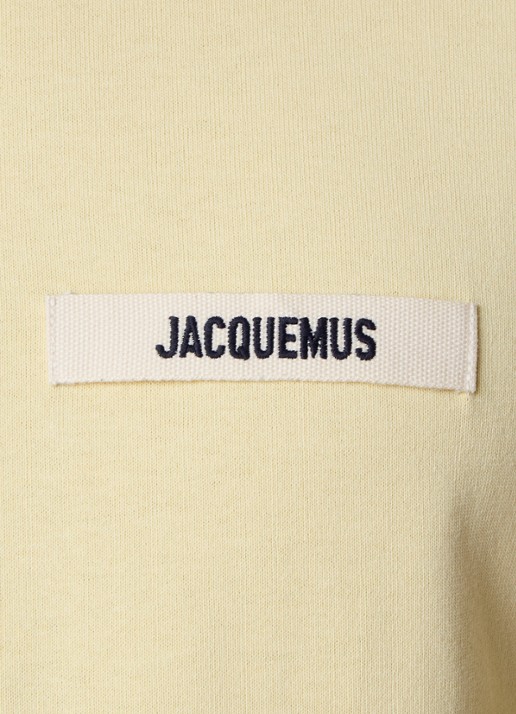 Jacquemus T-shirt met logo - detail 5 lichtgeel