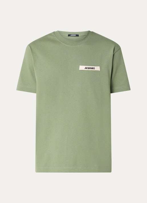 Jacquemus T-shirt met logo - voorkant legergroen