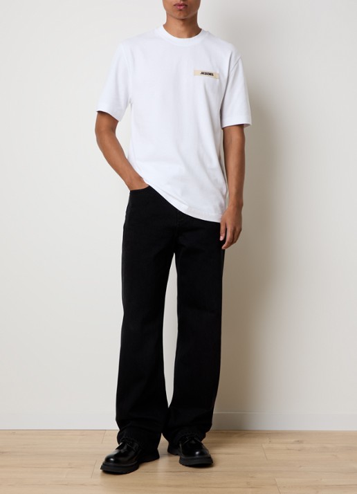 Jacquemus T-shirt met logo - voorkant 3 wit