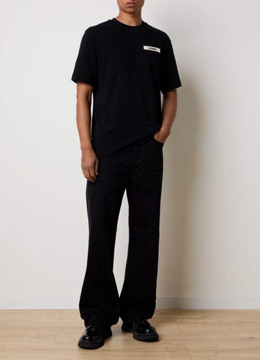 Jacquemus T-shirt met logo - voorkant 5 zwart