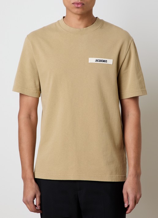 Jacquemus T-shirt met logo - detail 3 donkerbeige