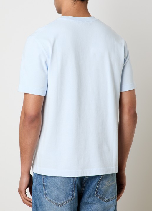 Jacquemus T-shirt met logo - achterkant lichtblauw