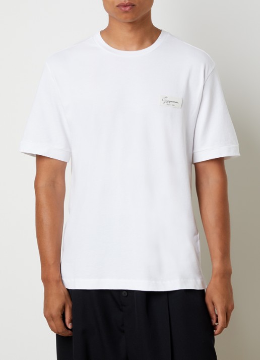 Jacquemus T-shirt met logo - detail wit
