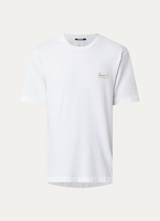 Jacquemus T-shirt met logo - voorkant 3 wit