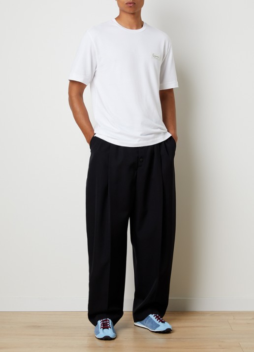 Jacquemus T-shirt met logo - voorkant 4 wit