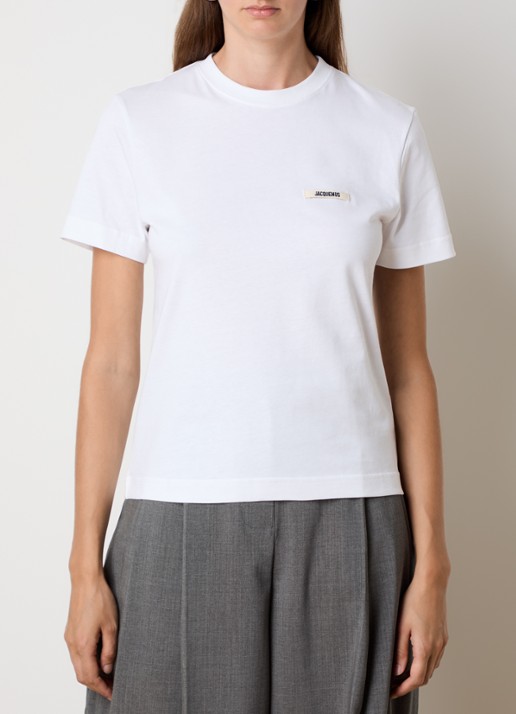 Jacquemus T-shirt met logo - detail 2 wit