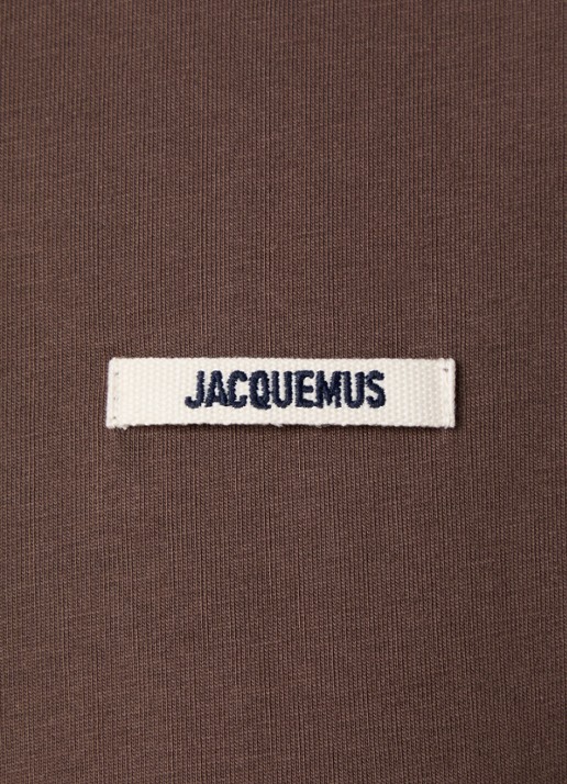 Jacquemus T-shirt met logo - detail 4 donkerbruin
