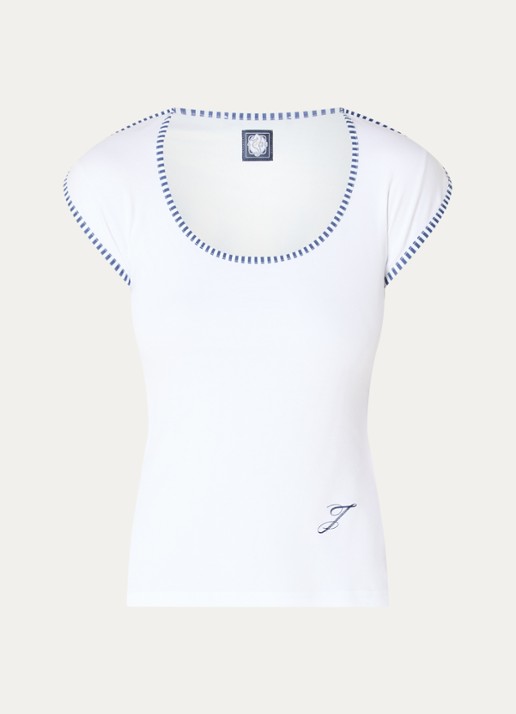 Jacquemus T-shirt met logo - voorkant 2 wit