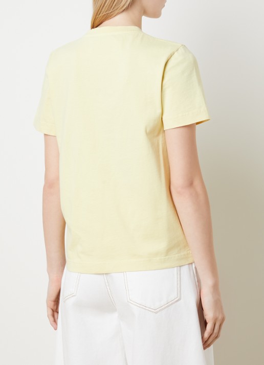 Jacquemus T-shirt met logo - achterkant 5 geel