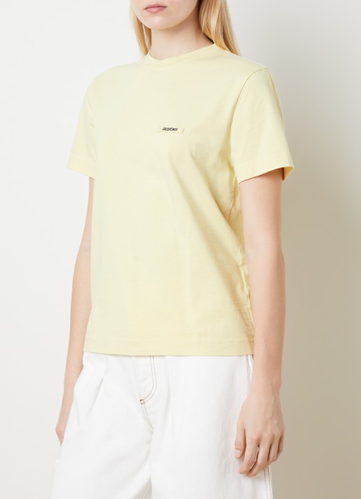 Jacquemus T-shirt met logo - detail geel