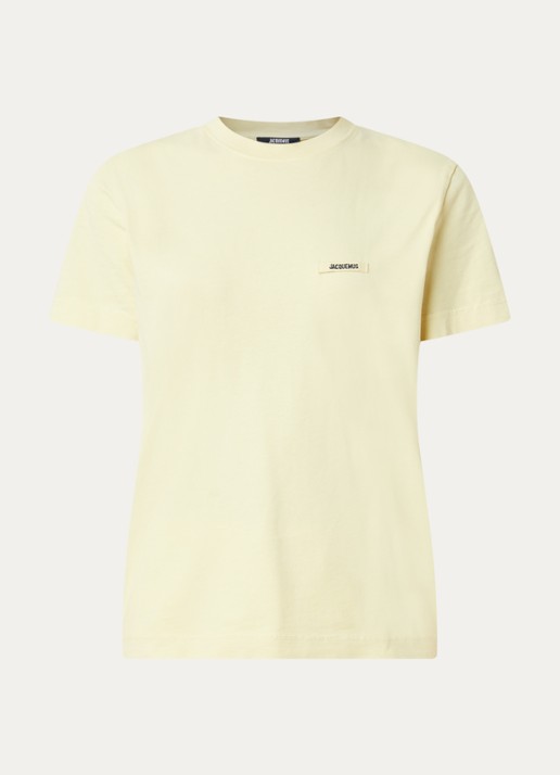 Jacquemus T-shirt met logo - voorkant 3 geel