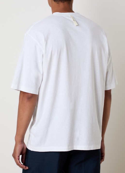 Jacquemus T-shirt met logoprint - achterkant wit