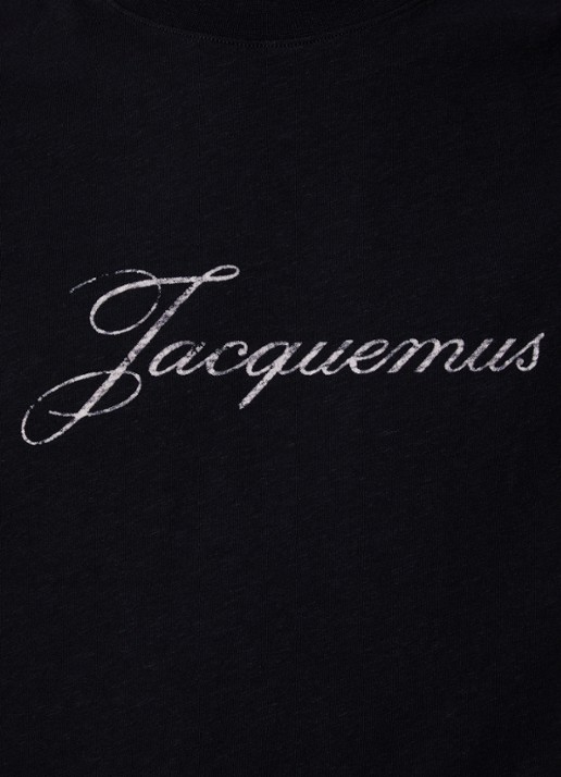 Jacquemus T-shirt met logoprint - detail 2 zwart