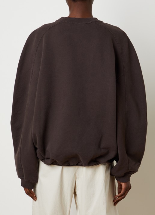 Jacquemus The Corso sweater met logo - achterkant 3 donkerbruin