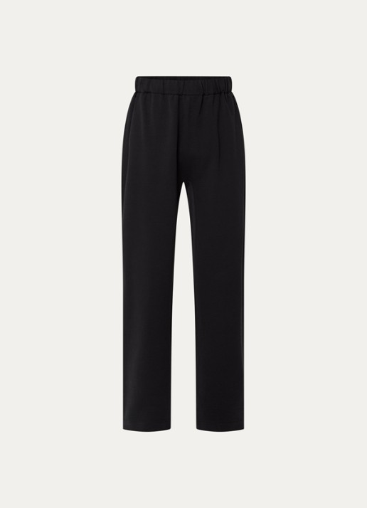 Jacquemus Wide fit broek met logo en steekzakken - voorkant 2 zwart
