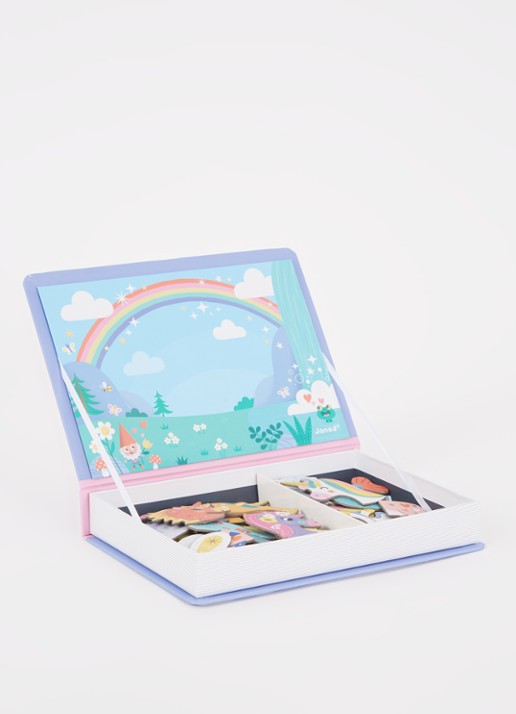 Janod Magnetibook eenhoorn - voorkant 2 multicolor