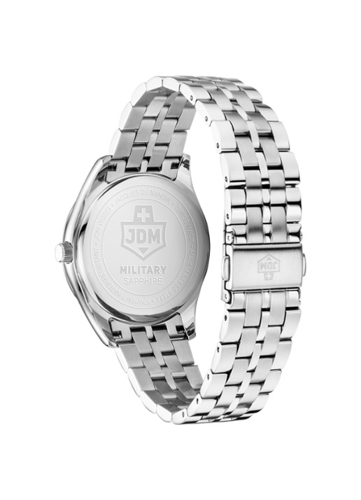 JDM Military Interlaken Gents horloge JDM-WG023-01 - detail zilver