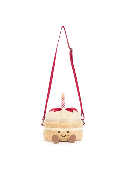 Jellycat Amusables Birthday Cake knuffeltas - detail 2 beige