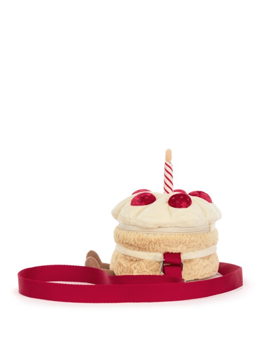 Jellycat Amusables Birthday Cake knuffeltas - detail 4 beige