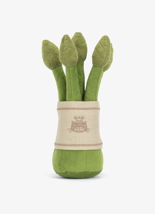 Jellycat Amuseables Asparagus knuffel 22 cm - achterkant 6 multicolor