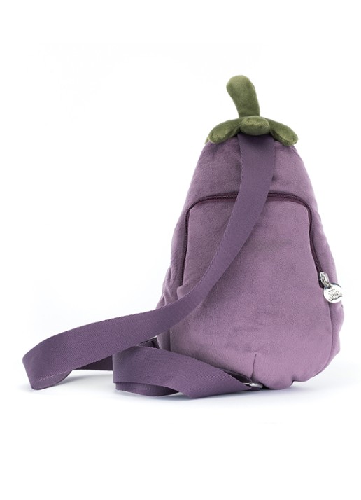 Jellycat Amuseables aubergine crossbodytas - achterkant 7 paars