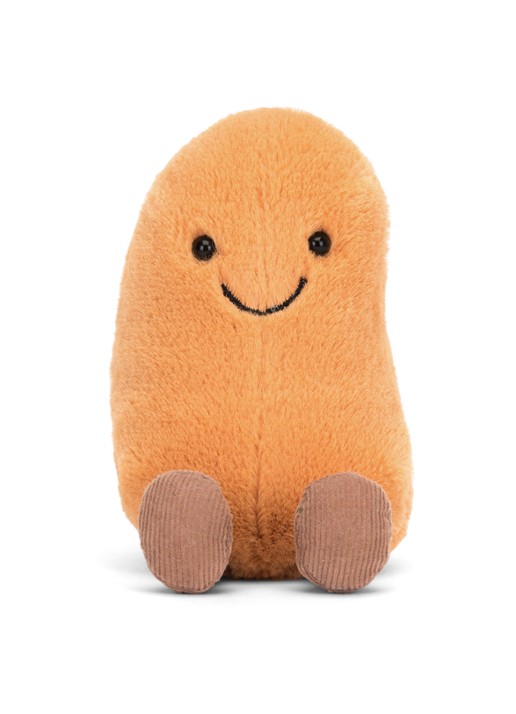 Jellycat Amuseables Bean knuffel 13 cm - detail 2 oranje