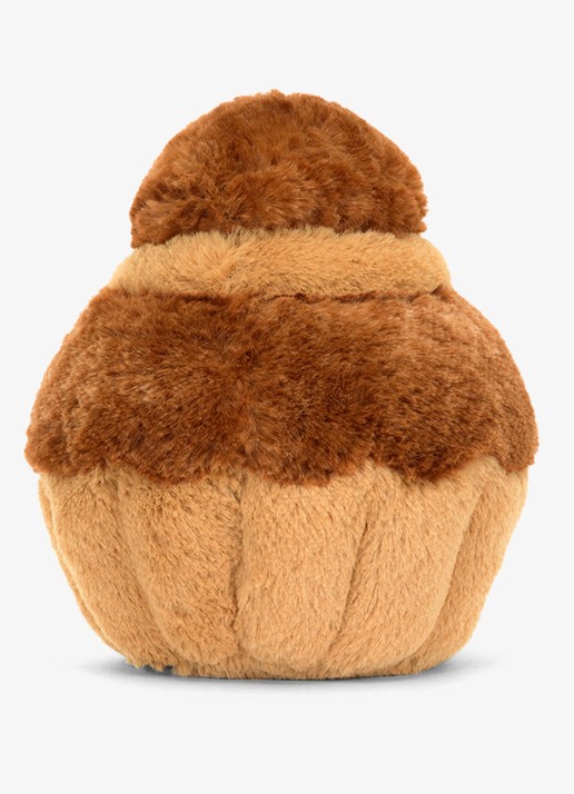 Jellycat Amuseables Brigitte Brioche knuffel 15 cm - achterkant 3 bruin