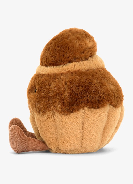 Jellycat Amuseables Brigitte Brioche knuffel 15 cm - detail 4 bruin