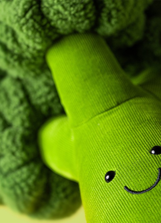 Jellycat Amuseables Broccoli knuffel 24 cm - voorkant 5 multicolor