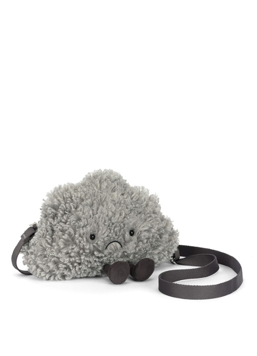 Jellycat Amuseables Cirrus Storm Cloud knuffeltas 20 cm - detail 4 grijs