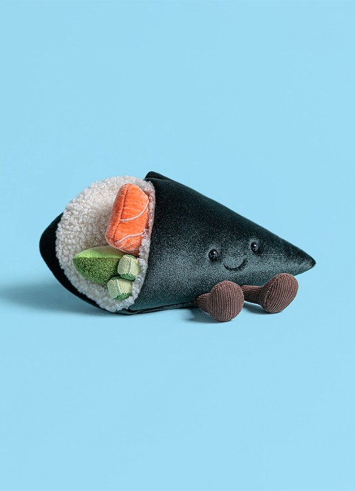 Jellycat Amuseables Coneroi Temaki knuffel 13 cm - detail 2 donkergroen