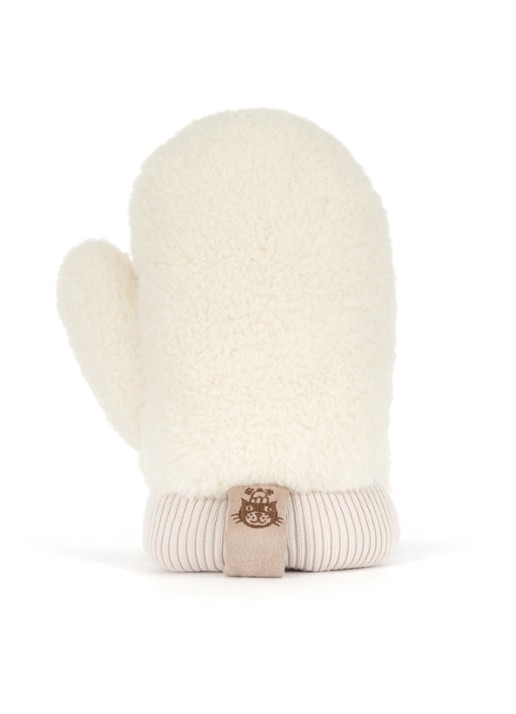 Jellycat Amuseables Fitswell Mitten knuffel 27 cm - achterkant 3 grijs