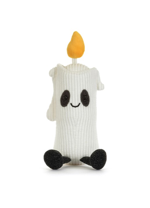 Jellycat Amuseables Flickerty Candle knuffel 19 cm - detail 2 gebroken wit