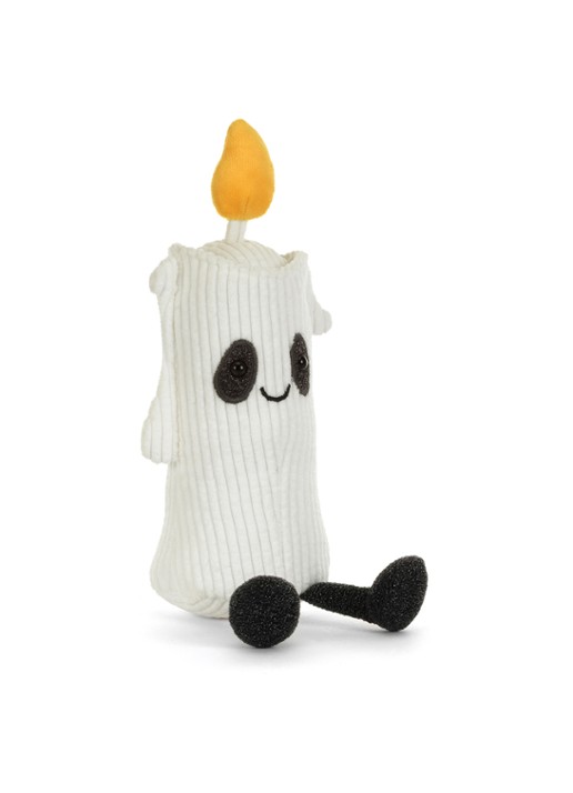 Jellycat Amuseables Flickerty Candle knuffel 19 cm - voorkant 7 gebroken wit
