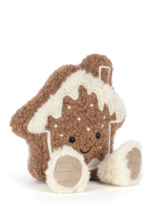 Jellycat Amuseables Molasi Cookie knuffel 18 cm - detail beige