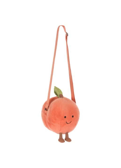 Jellycat Amuseables Peach crossbodytas - detail roze