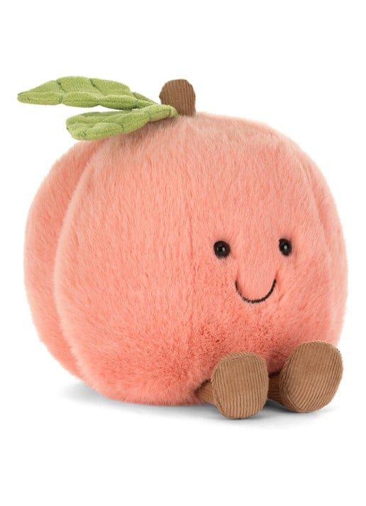 Jellycat Amuseables Peach knuffel 14 cm  - voorkant oranje