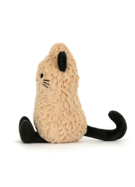 Jellycat Amuseables Peanut Cat Outfit knuffel 15 cm - detail 6 beige