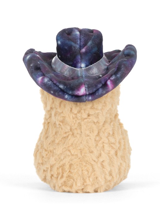 Jellycat Amuseables Peanut Space Rodeo Outfit knuffel 15 cm  - achterkant 3 beige