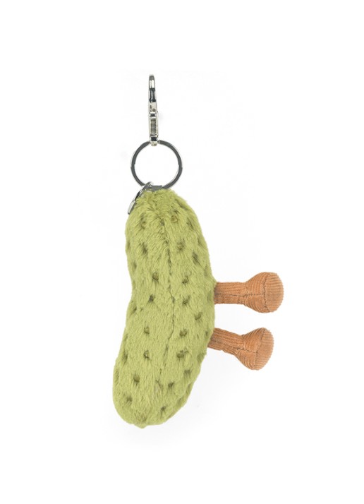 Jellycat Amuseables Pickle Bag Charm tasbedel - achterkant multicolor