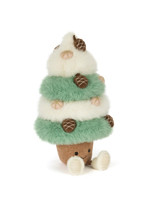 Jellycat Amuseables Pinecone Tree knuffel 35 cm - detail beige