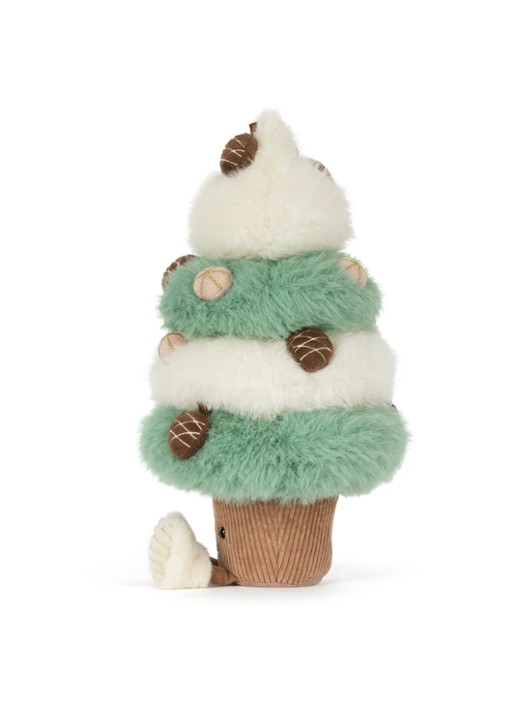Jellycat Amuseables Pinecone Tree knuffel 35 cm - voorkant 4 beige