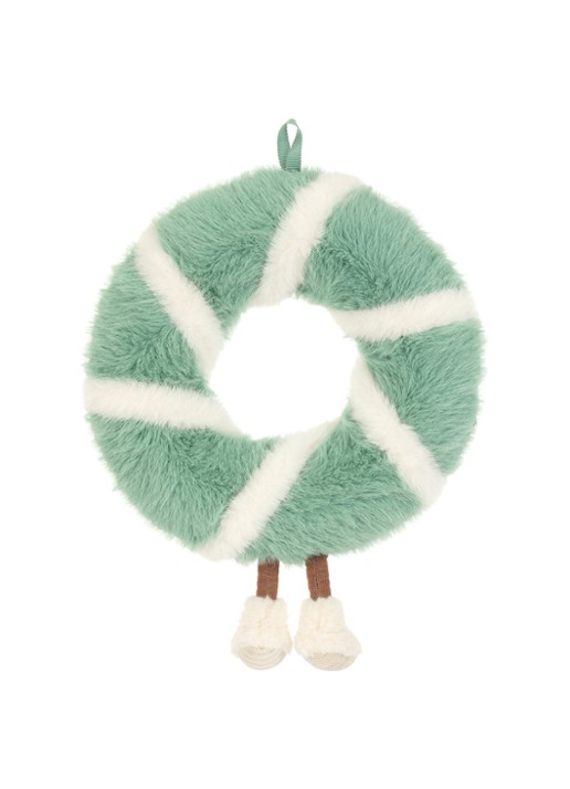 Jellycat Amuseables Pinecone Wreath knuffel 34 cm - achterkant 2 beige