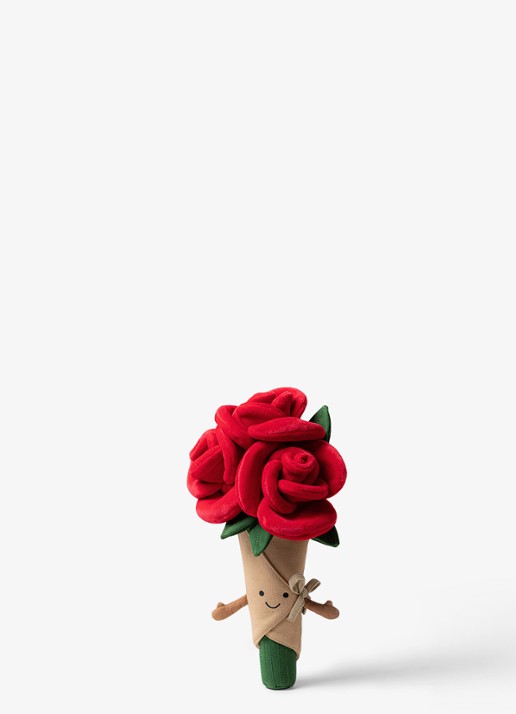 Jellycat Amuseables Rose Bouquet knuffel 30 cm - detail 4 multicolor