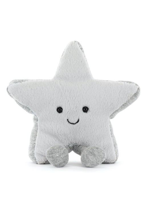 Jellycat Amuseables Silver Star (2026) - voorkant 3 zilver