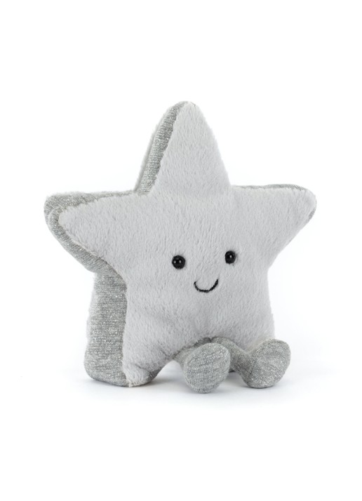 Jellycat Amuseables Silver Star (2026) - voorkant 4 zilver